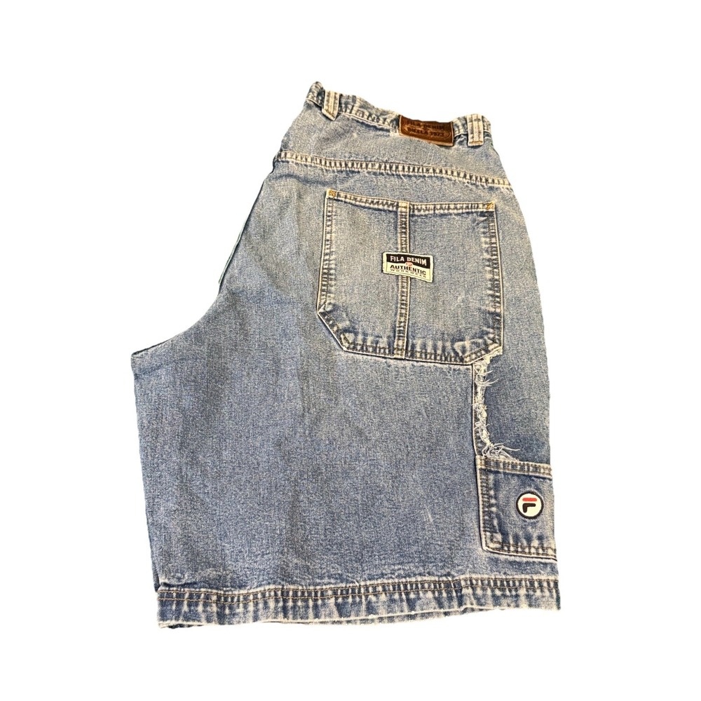 Fila Cargo shorts/Jorts skate Vtg Y2K baggy utility Pockets hammer‎ loop Size 42